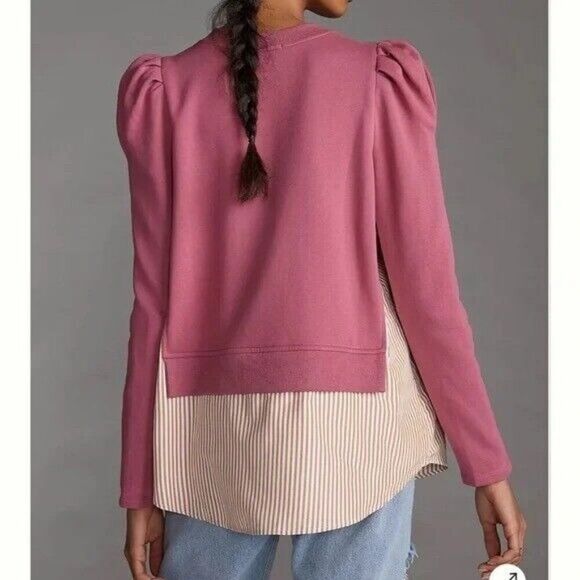 Anthropologie Maeve Layered Tunic Sweatshirt Women's M - Picture 9 of 9